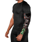 Aotearoa Ngai Tuhoe Arm Sleeves Maori Tribal Red And Green Paua Shell Pattern