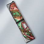 Aotearoa Ngai Tuhoe Auto Sun Shade Maori Tribal Red And Green Paua Shell Pattern