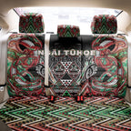 Aotearoa Ngai Tuhoe Back Car Seat Cover Maori Tribal Red And Green Paua Shell Pattern
