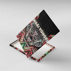 Aotearoa Ngai Tuhoe Canvas Wall Art Maori Tribal Red And Green Paua Shell Pattern