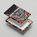 Aotearoa Ngai Tuhoe Canvas Wall Art Maori Tribal Red And Green Paua Shell Pattern