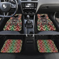 Aotearoa Ngai Tuhoe Car Mats Maori Tribal Red And Green Paua Shell Pattern