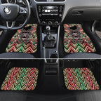 Aotearoa Ngai Tuhoe Car Mats Maori Tribal Red And Green Paua Shell Pattern