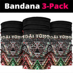 Aotearoa Ngai Tuhoe Neck Gaiter Maori Tribal Red And Green Paua Shell Pattern