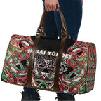Aotearoa Ngai Tuhoe Travel Bag Maori Tribal Red And Green Paua Shell Pattern