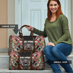 Aotearoa Ngai Tuhoe Travel Bag Maori Tribal Red And Green Paua Shell Pattern