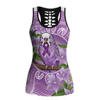 Epilepsy Awareness Budgerigar Australia Hollow Tank Top Budgie Purple Ribbon Boronia Aboriginal - Aussie Hoodie