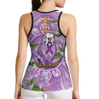 Epilepsy Awareness Budgerigar Australia Hollow Tank Top Budgie Purple Ribbon Boronia Aboriginal - Aussie Hoodie