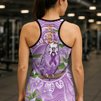 Epilepsy Awareness Budgerigar Australia Hollow Tank Top Budgie Purple Ribbon Boronia Aboriginal - Aussie Hoodie