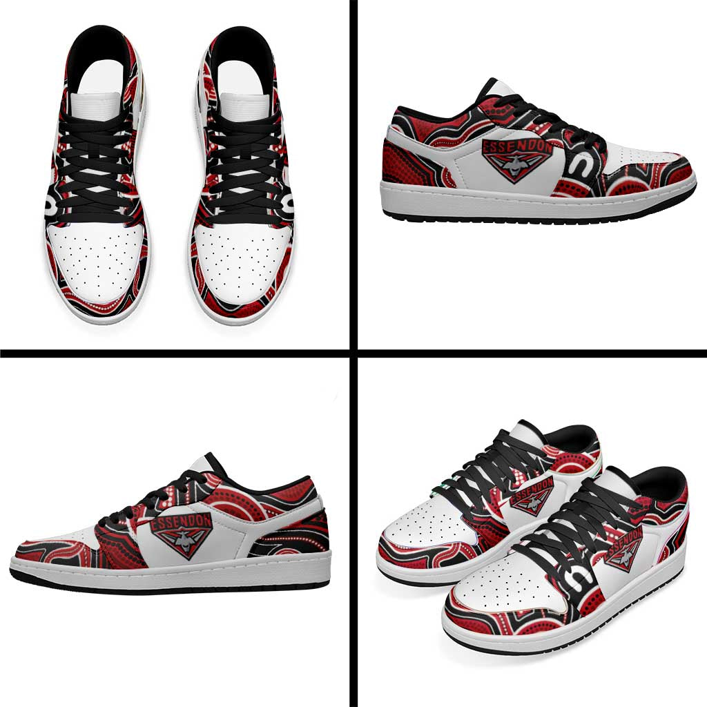 Essendon Bombers Football 2026 Low Sneakers Aboriginal Art