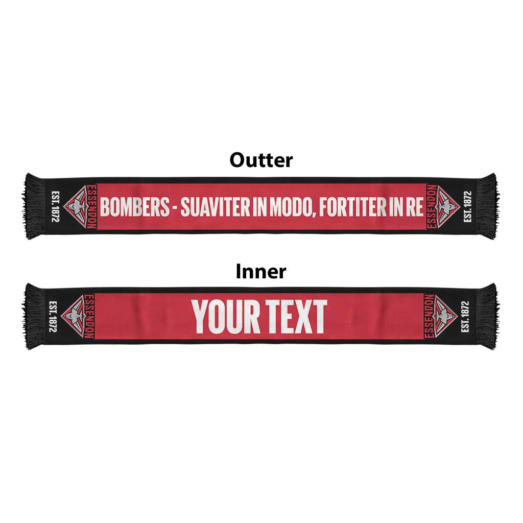 Essendon Football Personalised Ruffneck Scarf 2026 Go Champions