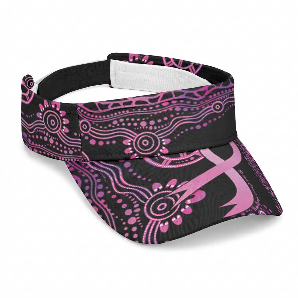 Faith Hope Love Australia Breast Cancer Awareness Sun Visor Cap Pink Ribbon Indigenous