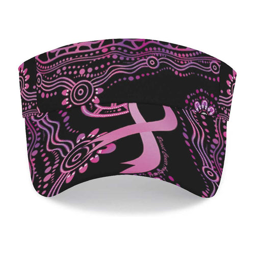 Faith Hope Love Australia Breast Cancer Awareness Sun Visor Cap Pink Ribbon Indigenous