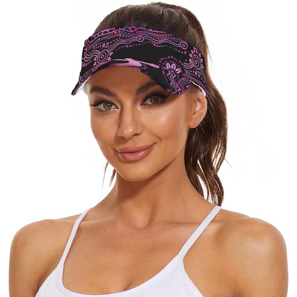 Faith Hope Love Australia Breast Cancer Awareness Sun Visor Cap Pink Ribbon Indigenous