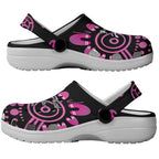 Faith Hope Love Australia Breast Cancer Clogs Shoes Pink Ribbon Indigenous - Aussie Hoodie
