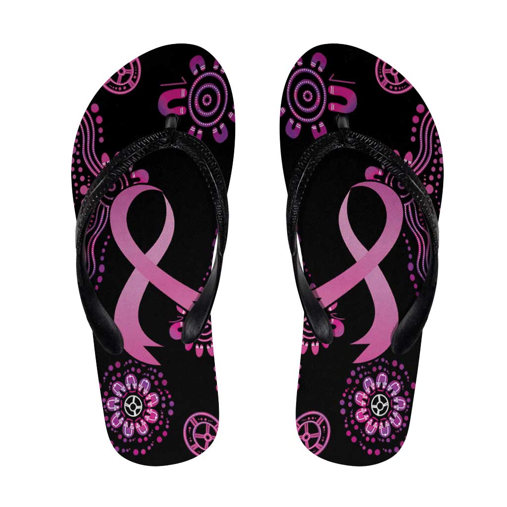 Faith Hope Love Australia Breast Cancer Flip Flops Pink Ribbon Indigenous - Aussie Hoodie
