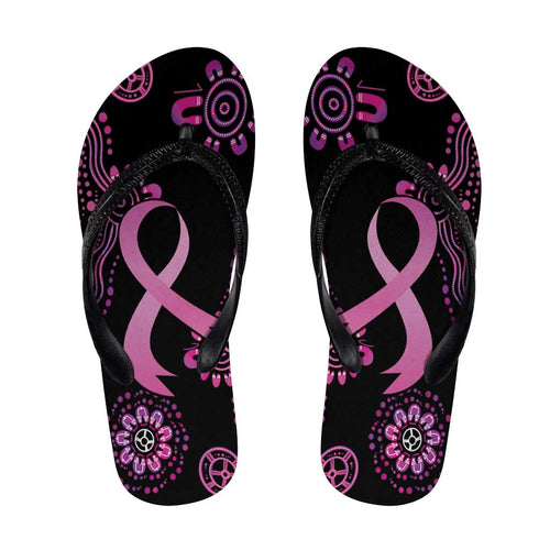 Faith Hope Love Australia Breast Cancer Flip Flops Pink Ribbon Indigenous - Aussie Hoodie