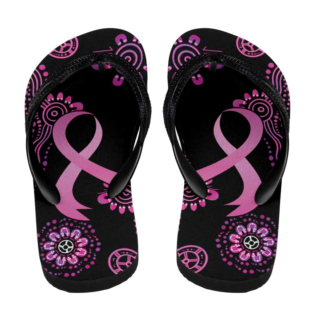Faith Hope Love Australia Breast Cancer Flip Flops Pink Ribbon Indigenous - Aussie Hoodie