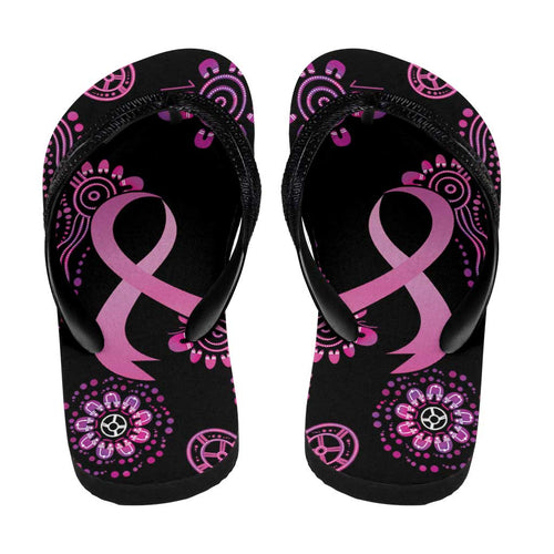 Faith Hope Love Australia Breast Cancer Flip Flops Pink Ribbon Indigenous - Aussie Hoodie