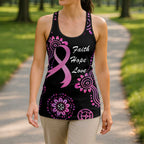 Faith Hope Love Australia Breast Cancer Hollow Tank Top Pink Ribbon Indigenous - Aussie Hoodie