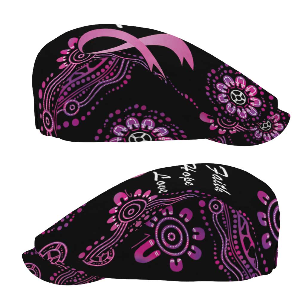 Faith Hope Love Australia Breast Cancer Jeff Hat Pink Ribbon Indigenous - Aussie Hoodie