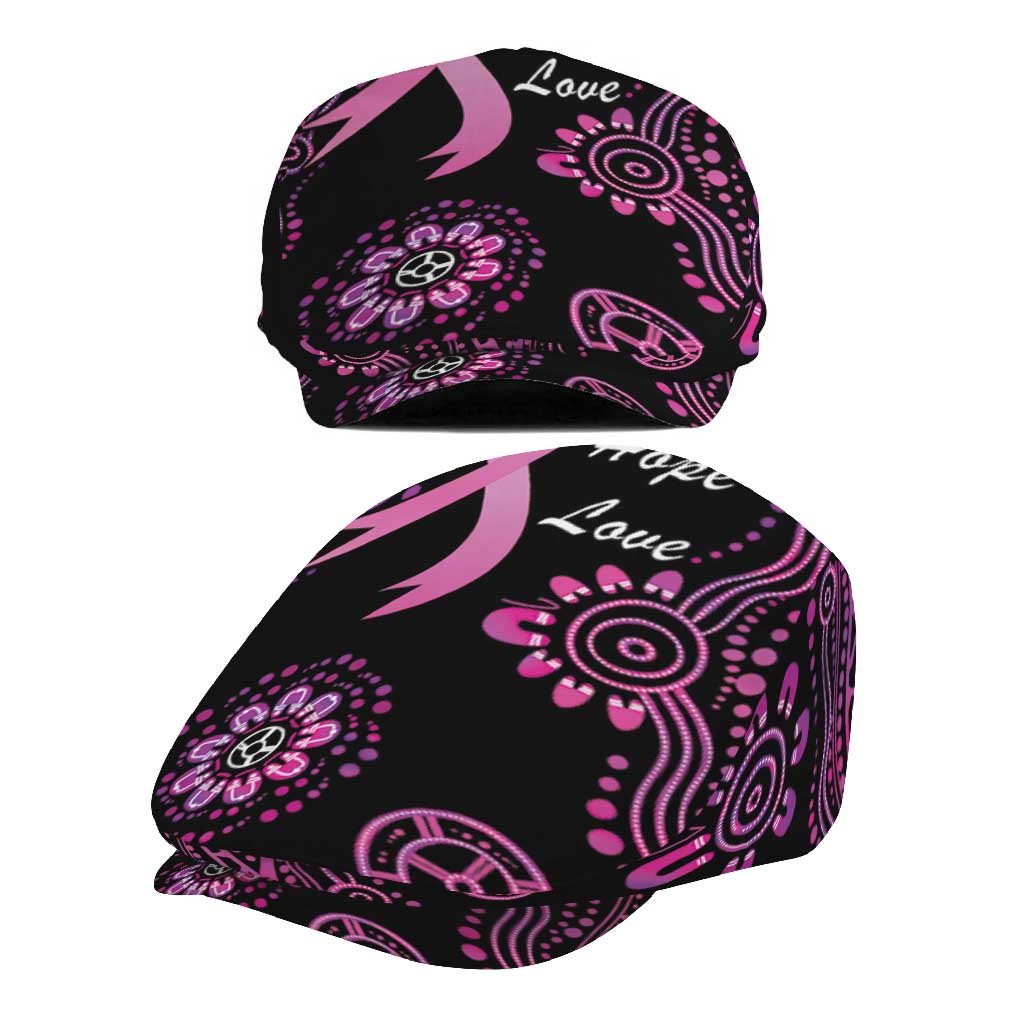 Faith Hope Love Australia Breast Cancer Jeff Hat Pink Ribbon Indigenous - Aussie Hoodie