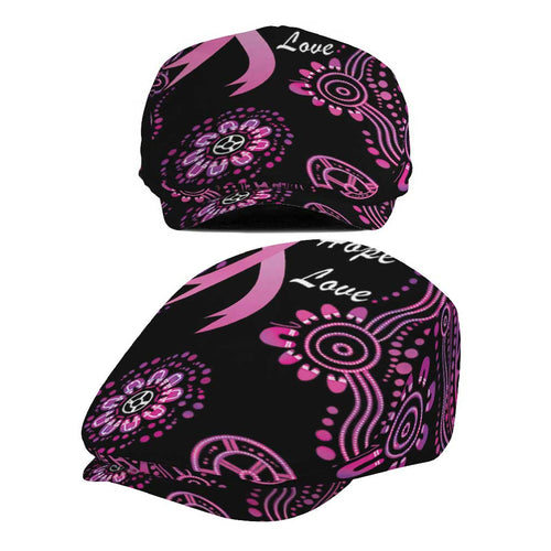 Faith Hope Love Australia Breast Cancer Jeff Hat Pink Ribbon Indigenous - Aussie Hoodie
