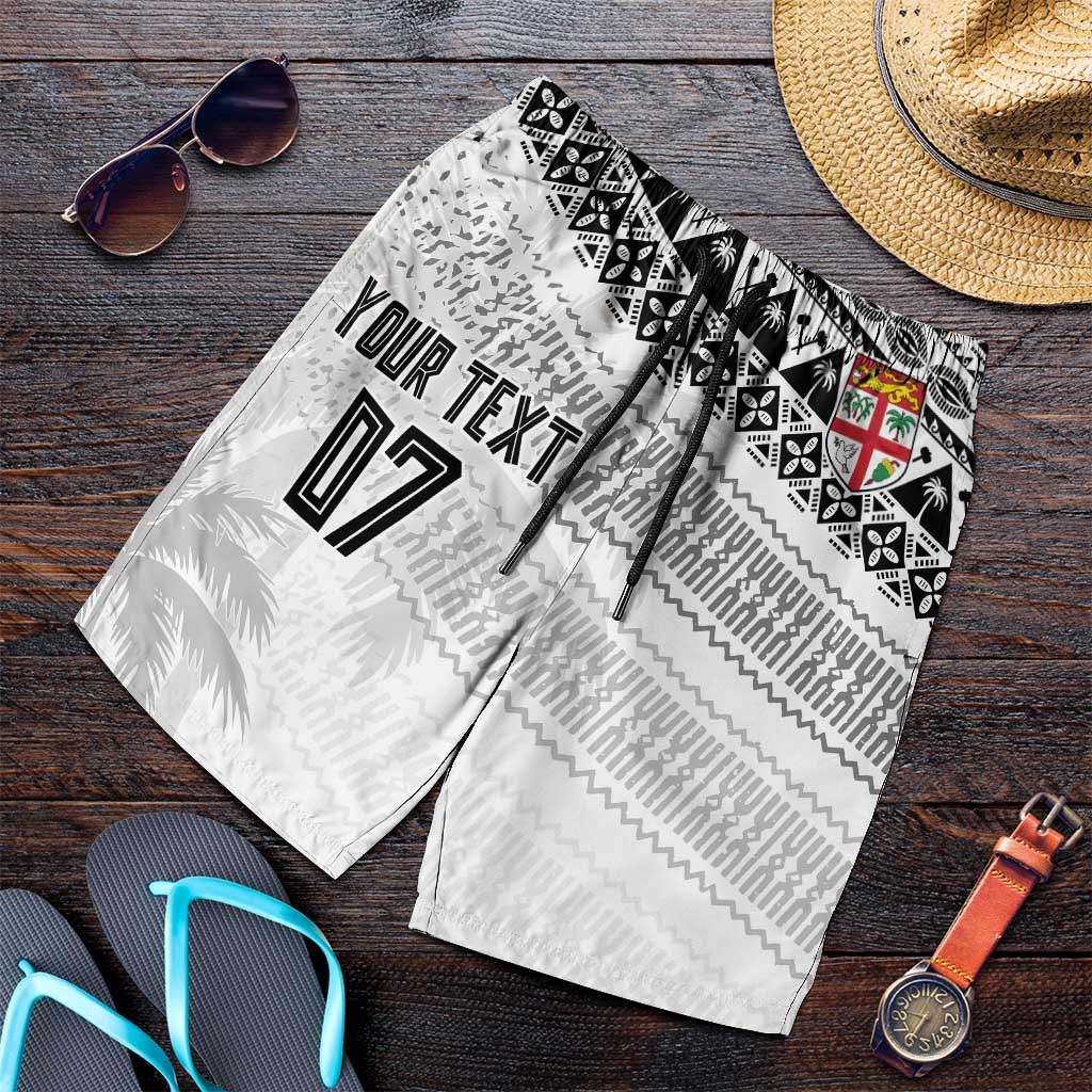 Fiji Rugby Custom Kaiviti Masi Shorts for Men Black - Aussie Hoodie