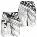 Fiji Rugby Custom Kaiviti Masi Shorts for Men Black - Aussie Hoodie