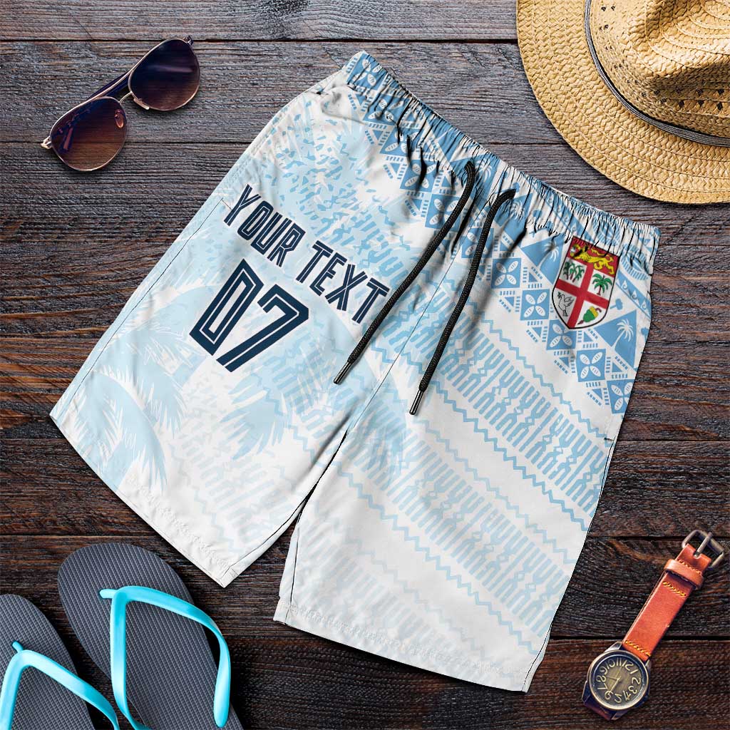 Fiji Rugby Custom Kaiviti Masi Shorts for Men Turquoise - Aussie Hoodie