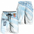 Fiji Rugby Custom Kaiviti Masi Shorts for Men Turquoise - Aussie Hoodie