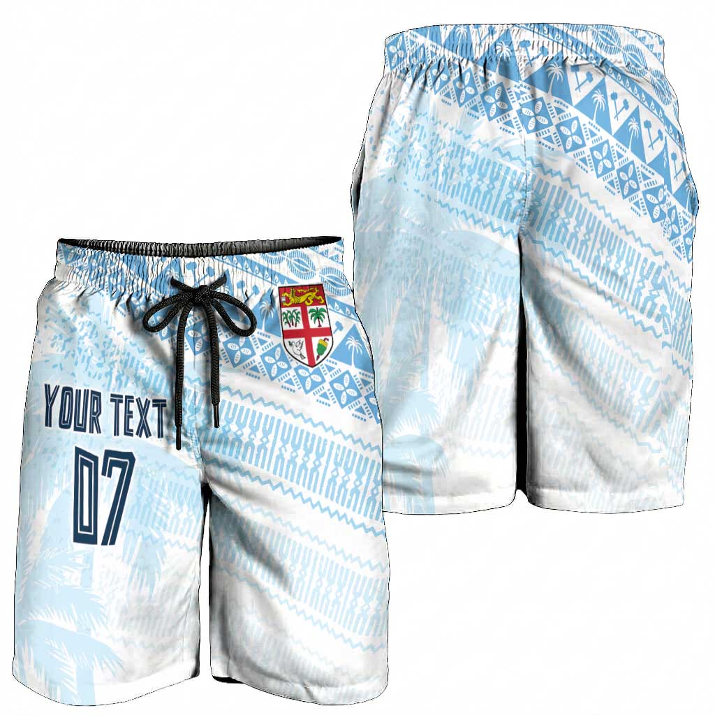 Fiji Rugby Custom Kaiviti Masi Shorts for Men Turquoise - Aussie Hoodie