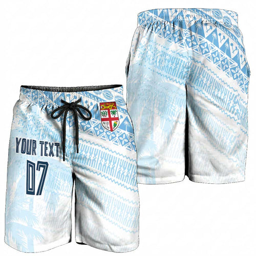 Fiji Rugby Custom Kaiviti Masi Shorts for Men Turquoise - Aussie Hoodie