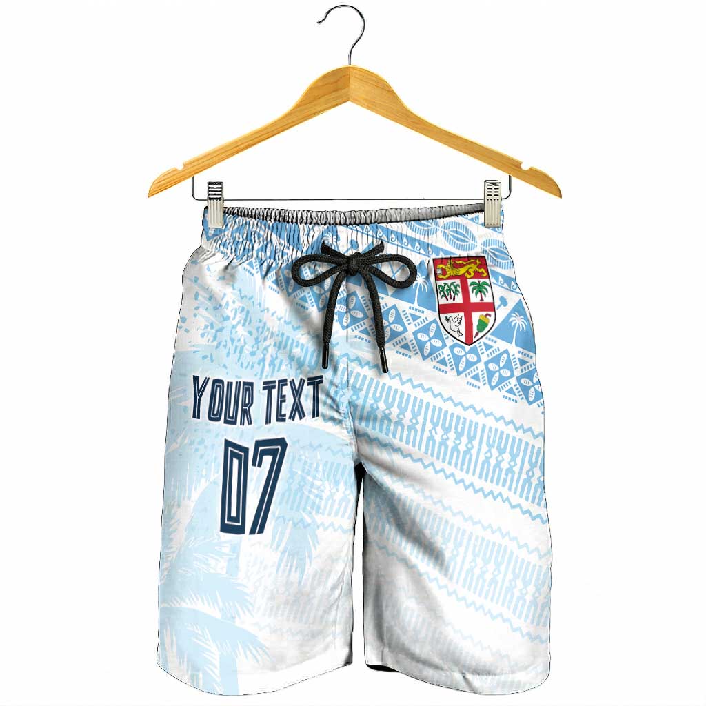 Fiji Rugby Custom Kaiviti Masi Shorts for Men Turquoise - Aussie Hoodie