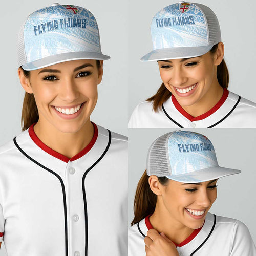 Fiji Rugby Kaiviti Masi Baseball Net Cap Turquoise - Aussie Hoodie