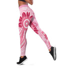 First Nation Aboriginal Dot Arts Leggings Think Pink - Aussie Hoodie