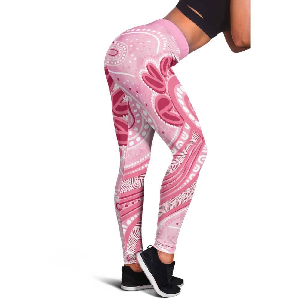 First Nation Aboriginal Dot Arts Leggings Think Pink - Aussie Hoodie