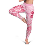First Nation Aboriginal Dot Arts Leggings Think Pink - Aussie Hoodie