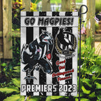 Collingwood Football Flag Premiers 2023 Aboriginal Art Go Magpies LT14
