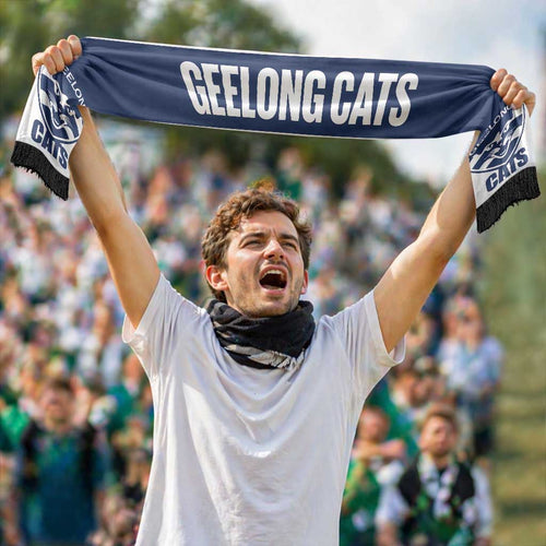 Geelong Cats Football Personalised Ruffneck Scarf 2026 Go Champions