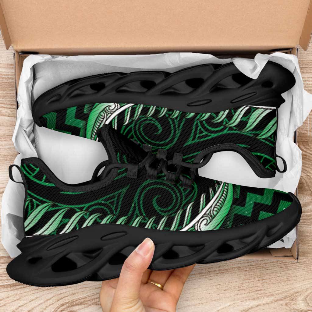 Green Matariki New Zealand Clunky Sneakers Maori Poutama Galaxy Vibes