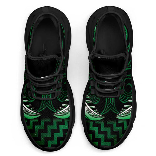 Green Matariki New Zealand Clunky Sneakers Maori Poutama Galaxy Vibes
