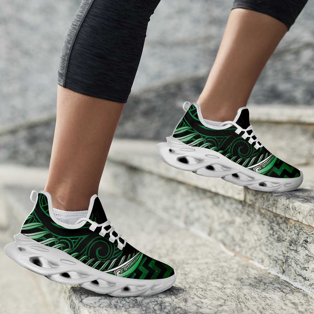 Green Matariki New Zealand Clunky Sneakers Maori Poutama Galaxy Vibes