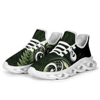Green New Zealand Clunky Sneakers Aotearoa Silver Fern With Manaia Maori Unique