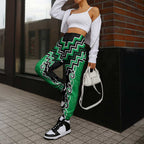 Green Niho Taniwha Mix Poutama Jogger Pants Unique Taniko Aotearoa - Aussie Hoodie