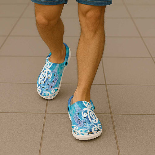 Hammerhead Shark Tattoo New Zealand Clogs Shoes Maori Galaxy Mangopare Pattern