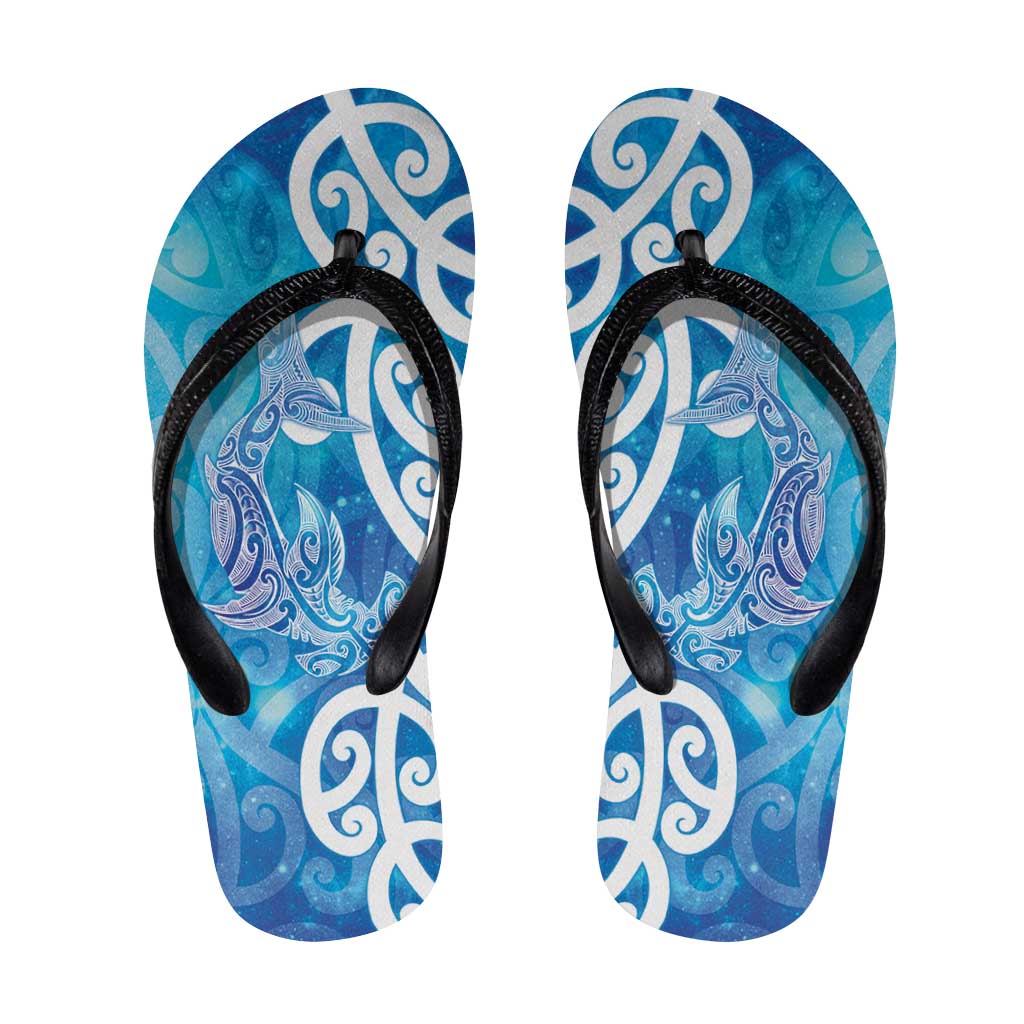 Hammerhead Shark Tattoo New Zealand Flip Flops Maori Galaxy Mangopare Pattern