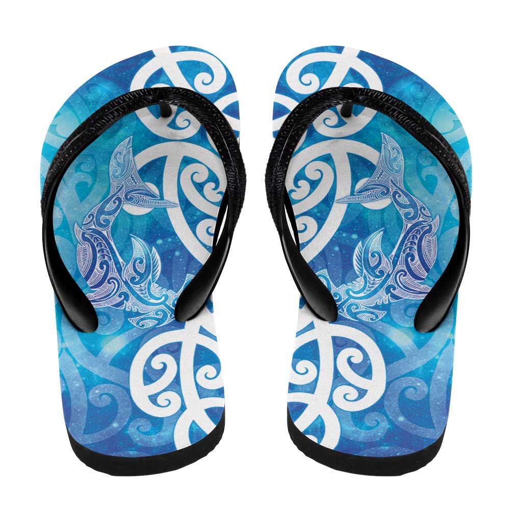 Hammerhead Shark Tattoo New Zealand Flip Flops Maori Galaxy Mangopare Pattern