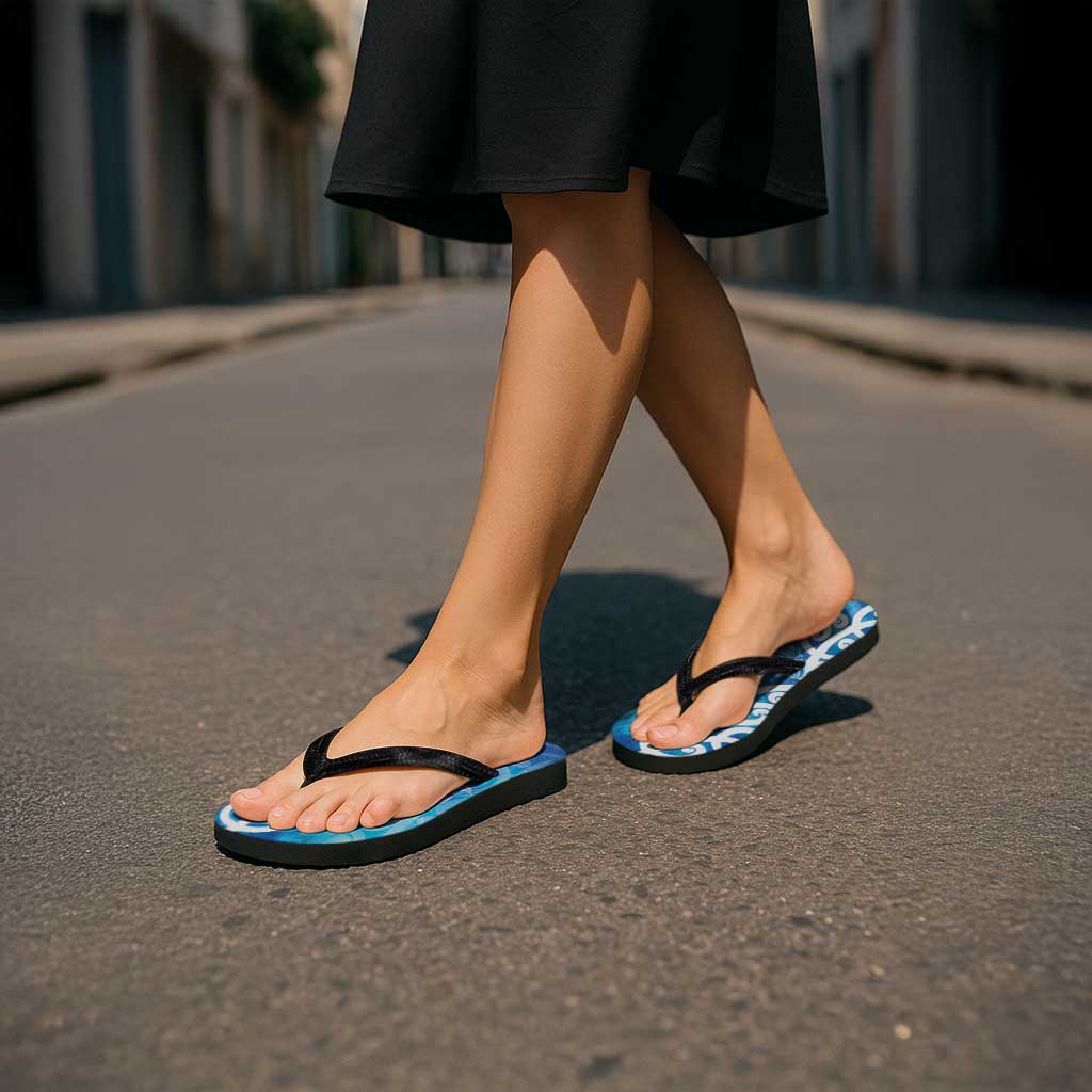 Hammerhead Shark Tattoo New Zealand Flip Flops Maori Galaxy Mangopare Pattern
