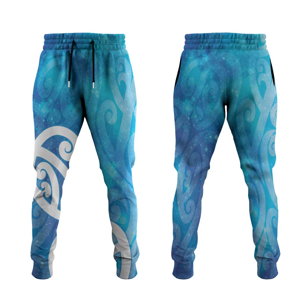 Hammerhead Shark Tattoo New Zealand Jogger Pants Maori Galaxy Mangopare Pattern